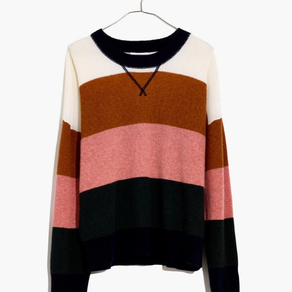 Madewell Sweaters - Madewell Cashmere Sweatshirt in Vernon Stripe
